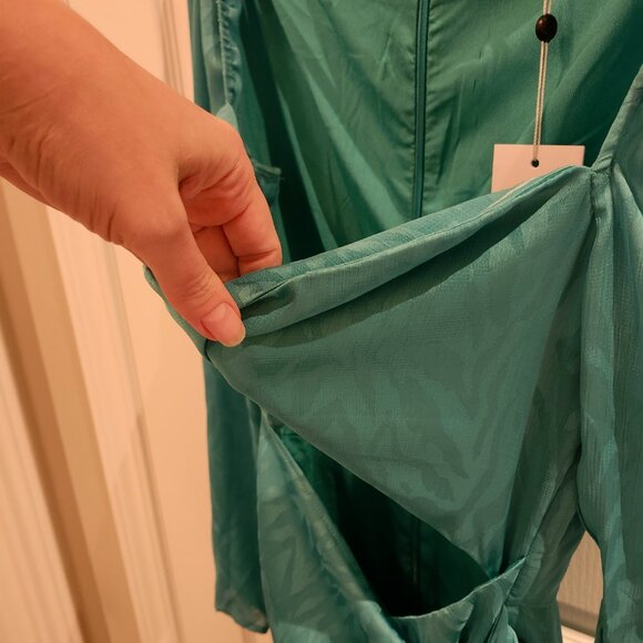 Lovers & Friends teal cut out wrap dress! - Picture 4 of 6